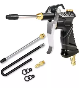Pistola de soplado de aire industrial con accesorio inflador de boquilla de flujo de aire ajustable de latón - Imagen 1 de 6