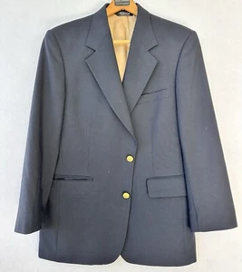 TravelSmith Blazer Sport Jacket Lined Business Travel Navy Zip Pocket Men’s L 42 - Picture 1 of 5