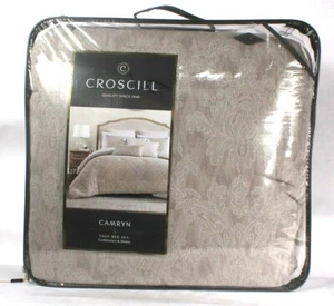 Croscill Camryn Taupe Twin Bed Set With Comforter & 1 Sham Cotton & Polyester - Picture 1 of 1