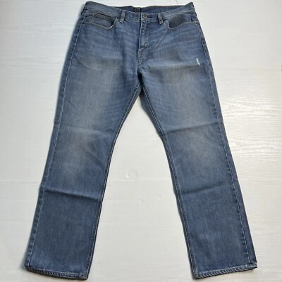Pantalones de mezclilla J Crew Sutton para hombre 34x30 lavado medio no elásticos pierna recta nuevos Foto 1 de 4