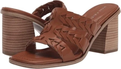 Sandálias casuais femininas Marc Fisher Melita salto bloco slip-on, marrom, tamanho 9,5M - Imagem 1 de 4