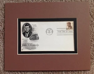 DOUBLE MATTED 1967 FIRST DAY COVER TO HONOR PRESIDENT JOHN F. KENNEDY - Picture 1 of 2