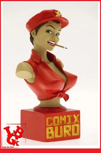 VATINE Olivier Buste COMIX BURO Version ROUGE Pin Up Attakus 150 ex SIGNE # NEUF - Picture 1 of 3