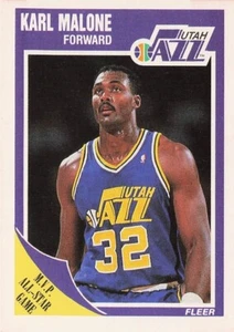 Karl Malone M.V.P All-Star Game Fleer 1989-90 Basketball Card #155 - Picture 1 of 2