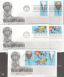 1983 FDC Set of 5 - Scott# 2032-35 - Hot Air Ballooning - Artmaster (DC Cancel) - Picture 1 of 1