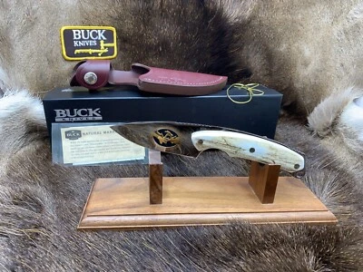 Cuchillo Buck 0694EKSBPA Alpha Hunter asas de alce y funda oro batalla bucks como nuevo Foto 1 de 4