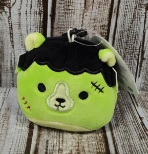 Squishmallows Len Halloween Frankenstein Bear Plush 4" Clip New Tag - Picture 1 of 7