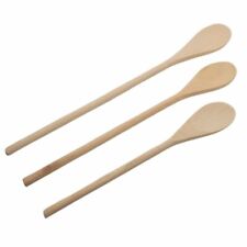 Handy Housewares 3 piece Long Handle Wooden Mixing Spoon Set - 10", 12" and...