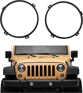 Anillo de soporte redondo de montaje de faros Hooke Road de 7 pulgadas para Jeep Wrangler 07-18 NUEVO - Imagen 1 de 3