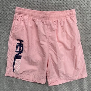 HENLEYS MENS SWIMWEAR SHORTS SIZE UK SMALL PINK DRAWSTRING NEW WITHOUT TAG - Picture 1 of 9