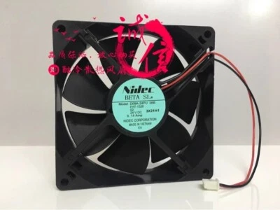 Nidec D09A-24PU 06B RH7-1526 9025 DC24V 0.14A 9CM 2-Pin Inverter Cooling Fan - Image 1 of 3