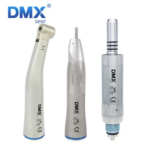 DMXDENT Fibra Ottica Dentale Contra Angolo Motore Aria Dritta 6 Fori Bassa Velocità Kit - Foto 1 di 4