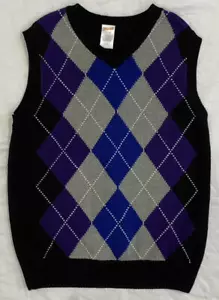 Gymboree Joyful Holiday Boys Argyle Sweater Vest Size 7/8 Worn 1X - Picture 1 of 5