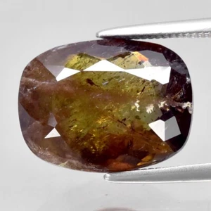 💎 GLC 5.71ct Cushion Natural Brown Red Axinite - Africa Gemstone - Picture 1 of 5