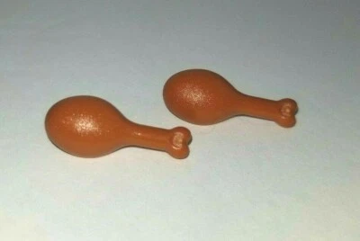 LEGO DRUMSTICK Lot of 2 Turkey Leg Minifigure FOOD Castle/Belville/Friends - Image 1 of 2
