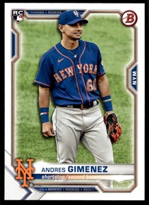 2021 Bowman 8 Andres Gimenez   New York Mets  RC Baseball Card