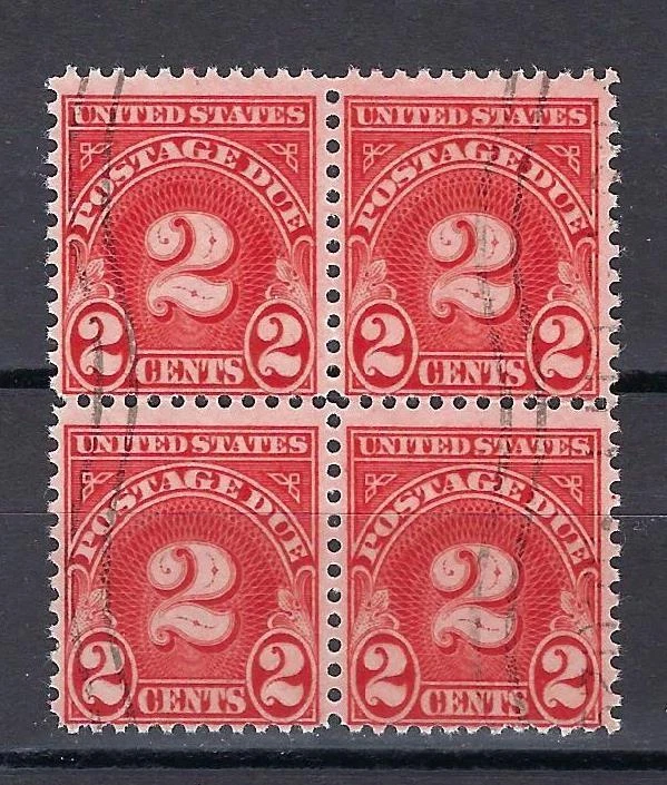 US 1931 Sc# J81 Postage due 2c Revenue block 4 CTO - Image 1 of 1