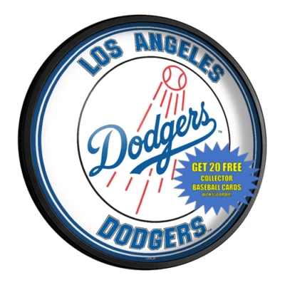 Los Angeles Dodgers 18" Round Slimline Lighted Wall Sign - Image 1 of 4