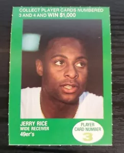 1990 BP NFL Players Match 2 Trading Card Game Jerry Rice #3 - Picture 1 of 2