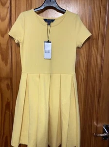Ralph Lauren Dress Age 12-14 Years New Tags Skater Yellow Lemon - Picture 1 of 10
