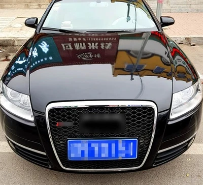 Parrilla de malla para parachoques delantero para Audi A6 C6 RS6 2005 2006 2007-2011 Foto 1 de 4