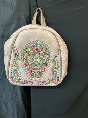 NWT Montana West Pink Skull Backpack Purse With Bling - Image 1 of 3