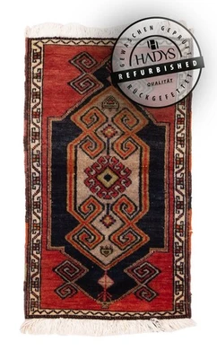 Hadys carpet Persian Orient refurbished hand knotted wool blue 105x59 - Image 1 of 4