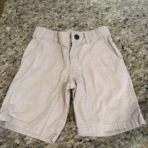 Boys Cat And jack Linen Cotton Shorts Tan 8 - Picture 1 of 1