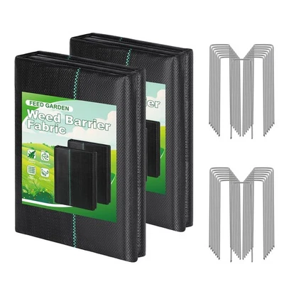 4FT x 100FT Landscape Fabric Weed Barrier Fabric, Heavy Duty 3.2oz Ground Cov... - Image 1 of 4