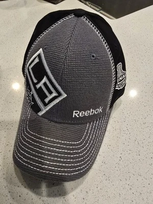 LA Kings Stanley Cup Final 2012 Hat Reebok Center Ice S/M NHL Black Gray Cap - Image 1 of 4