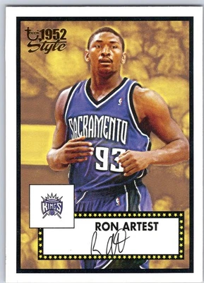 Tarjeta de baloncesto 2005-06 Topps 1952 estilo #8 Ron Artest Sacramento Kings Foto 1 de 2