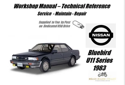 Nissan Bluebird U11 Series Service Repair   Workshop  Manual USB 1983 - Image 1 of 4