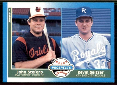1987 Fleer Glossy #652 John Stefero Kevin Seitzer Rookie Orioles Royals - Image 1 of 2