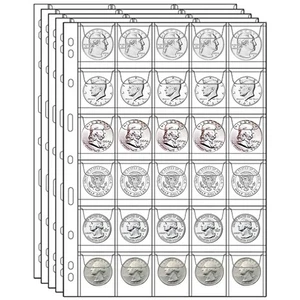 600 Pockets Coin Sleeves, 20 Sheets Coin Pages, Coin Collecting Supplies with... - Bild 1 von 6
