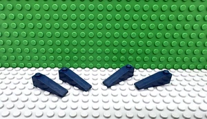 Lego 4 Dark Blue 4x1 Slopes 18 degree brick block NEW - Picture 1 of 1
