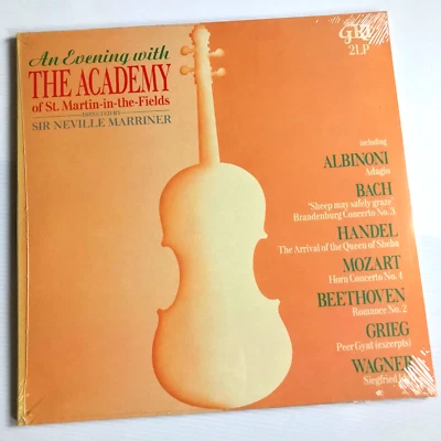 Neville Marriner ‎– An Evening With The Academy 2LP SEALED Albinoni, Bach - Image 1 of 4