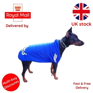 DARK BLUE Winter Pet Dog Clothes Dogs Hoodies Fleece Warm Sweatshirt - Picture 1 of 2