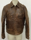 Aero Leather Single Riders Jacket Size 38 Brown Genuine Horsehide Scotland