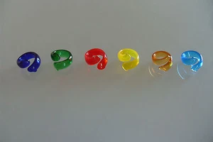Anillo original vidrio de Murano joyería vidrio de Murano hecho a mano arte talla 19 nuevo - Imagen 1 de 13