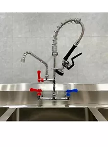 Kommerzielle Wandmontage Vorspülung 36" Wasserhahn mit Sprüher für Fach Spüle (3) - Bild 1 von 14