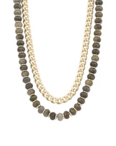 Kendra Scott Rebecca Gold Multi Strand Black Labradorite Necklace NEW - Picture 1 of 6