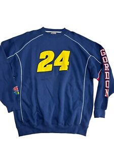 Jeff Gordon DuPont Big #24 Nascar Chase Authentics Blue Sweatshirt Size XL
