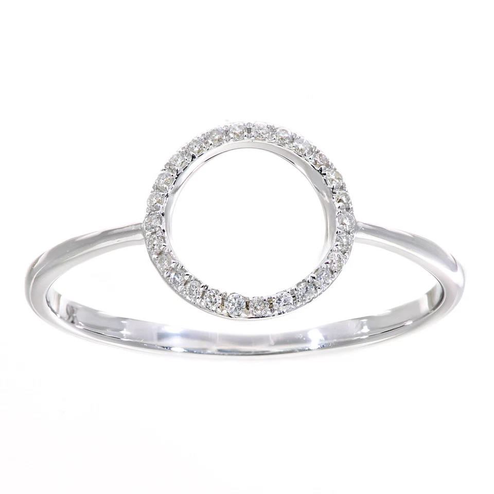 9ct White Gold Diamond Circle Dress Ring By Naava - Image 1 of 4