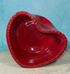 Vaso San Valentino Smith & Hawken 4” x 4” in ceramica rossa da giardino a forma di cuore nuovo con etichetta - Foto 1 di 15
