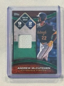 2025 Topps Series 2 Andrew McCutchen RTB-MCC Base Relic 21/99 Green Parallel SSP - Picture 1 of 2