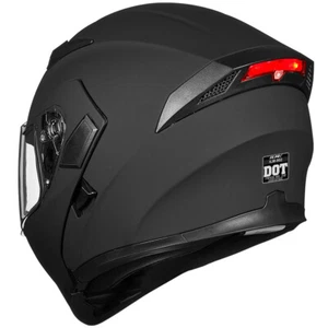 ILM Flip up Modular Full Face Motorcycle Helmet Dual Visors 6 Color with LED DOT - Picture 1 of 89