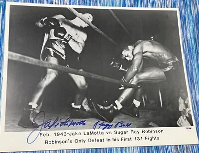 Jake LaMotta Signed Auto Amazing 16 X 20 Photo PSA /DNA - Image 1 of 4