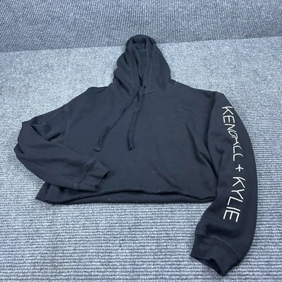 Sudadera con Capucha Kylie Jenner Pequeña Negra Recortada Manga Larga Foto 1 de 4