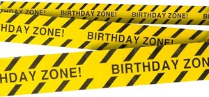 Nastro per feste zona compleanno • Design resistente agli strappi 3 pollici Largo x 100 piedi di lunghezza - Foto 1 di 5