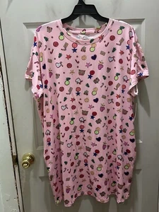 New!JOYSPUN Pink & Multi XMAS Cookie Short Sleeve Sleepshirt. Size 2X/3X. Cute! - Picture 1 of 3